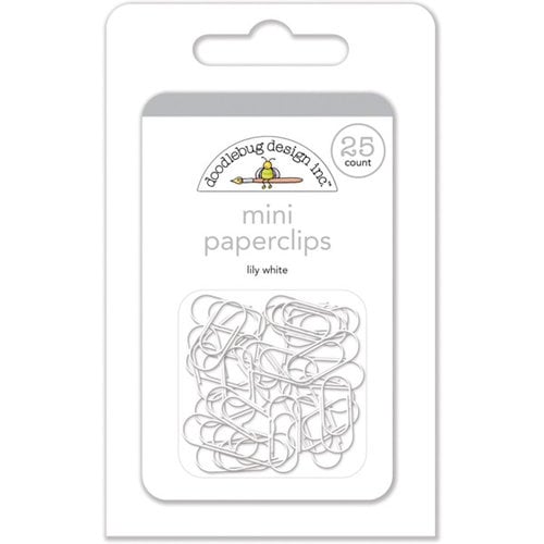 Doodlebug Design - Mini Paperclips - Lily White