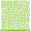 Doodlebug Designs - Chippers - Chipboard Stickers - Alphabet - Limeade
