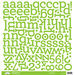 Doodlebug Designs - Chippers - Chipboard Stickers - Alphabet - Limeade