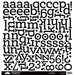 Doodlebug Designs - Chippers - Chipboard Stickers - Alphabet - Beetle Black