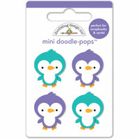 Doodlebug Design - Frosty Friends Collection - Christmas - Doodle-Pops - 3 Dimensional Cardstock Stickers - Penguin Pals