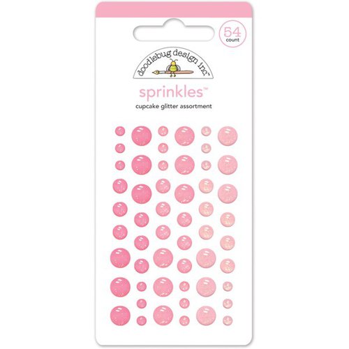 Doodlebug Design - Stickers - Glitter Sprinkles - Enamel Dots - Cupcake