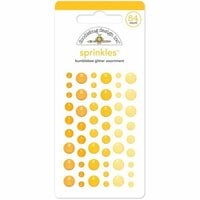 Doodlebug Design - Stickers - Glitter Sprinkles - Self Adhesive Enamel Dots - Bumblebee