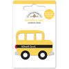 Doodlebug Design - Back to School Collection - Doodle-Pops - 3 Dimensional Cardstock Stickers - School Bus