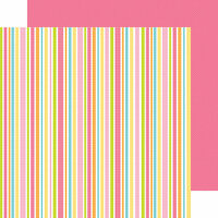 Doodlebug Design - Hello Sunshine Collection - 12 x 12 Double Sided Paper - Rainbow Ribbons