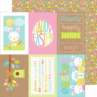 Doodlebug Design - Easter Parade Collection - 12 x 12 Double Sided Paper - Darling Daisies