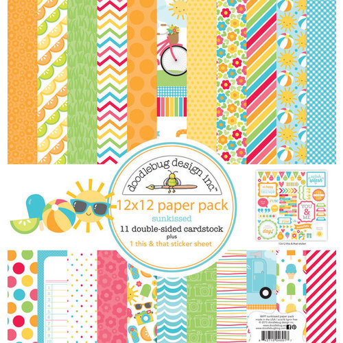 Doodlebug Design - Sun kissed Collection - 12 x 12 Paper Pack