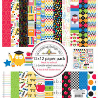 Doodlebug Design - Back to School Collection - 12 x 12 Paper Pack