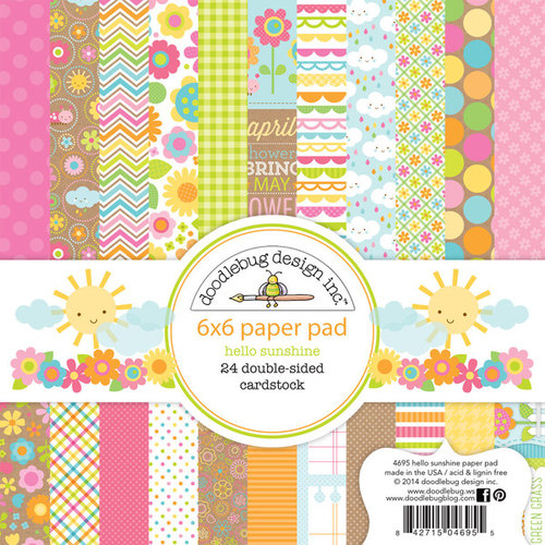 Doodlebug Design - Hello Sunshine Collection - 6 x 6 Paper Pad