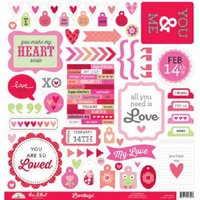 Doodlebug Design - Lovebugs Collection - 12 x 12 Cardstock Stickers - This and That