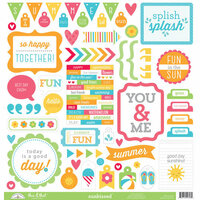 Doodlebug Design - Sun kissed Collection - 12 x 12 Cardstock Stickers - This and That