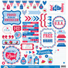 Doodlebug Design - Patriotic Picnic Collection - 12 x 12 Cardstock Stickers - This and That