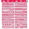 Doodlebug Design - Cardstock Stickers - Skinny Alphabet - Ladybug