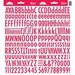 Doodlebug Design - Cardstock Stickers - Skinny Alphabet - Ladybug