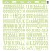 Doodlebug Design - Cardstock Stickers - Skinny Alphabet - Limeade