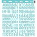 Doodlebug Design - Cardstock Stickers - Skinny Alphabet - Swimming Pool