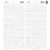 Doodlebug Design - Cardstock Stickers - Skinny Alphabet - Lily White