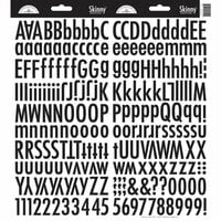 Doodlebug Design - Cardstock Stickers - Skinny Alphabet - Beetle Black