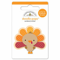 Doodlebug Design - Fall Friends Collection - Doodle-Pops - 3 Dimensional Cardstock Stickers - Gobble Gobble