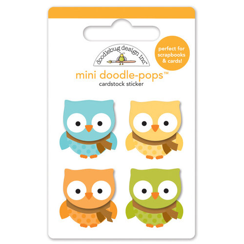 Doodlebug Design - Fall Friends Collection - Doodle-Pops - 3 Dimensional Cardstock Stickers - Barn Owls Mini