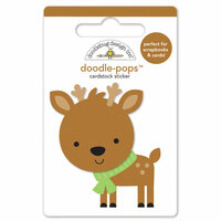 Doodlebug Design - Sugarplums Collection - Christmas - Doodle-Pops - 3 Dimensional Cardstock Stickers - Dasher