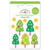Doodlebug Design - Sugarplums Collection - Christmas - Doodle-Pops - 3 Dimensional Cardstock Stickers - Tiny Trees Mini