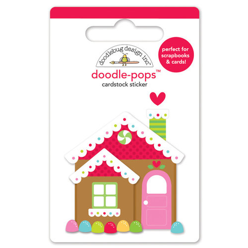 Doodlebug Design - Sugarplums Collection - Christmas - Doodle-Pops - 3 Dimensional Cardstock Stickers - Candy Cottage
