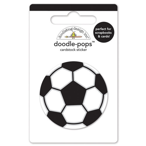 Doodlebug Design - Goal Collection - Doodle-Pops - 3 Dimensional Cardstock Stickers - Soccer Ball