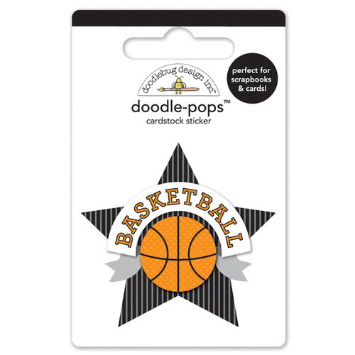 Doodlebug Design - Slam Dunk Collection - Doodle-Pops - 3 Dimensional Cardstock Stickers - Slam Dunk