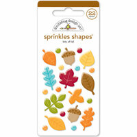 Doodlebug Design - Fall Friends Collection - Sprinkles - Self Adhesive Enamel Shapes - Bits of Fall