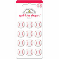 Doodlebug Design - Home Run Collection - Sprinkles - Self Adhesive Enamel Shapes - Baseball