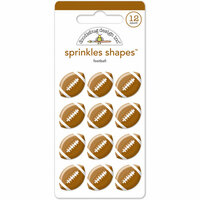 Doodlebug Design - Touchdown Collection - Sprinkles - Self Adhesive Enamel Shapes - Football