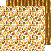 Doodlebug Design - Fall Friends Collection - 12 x 12 Double Sided Paper - Fall Floral