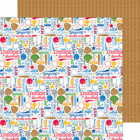 Doodlebug Design - Home Run Collection - 12 x 12 Double Sided Paper - Play Ball