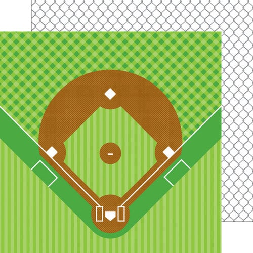 Doodlebug Design - Home Run Collection - 12 x 12 Double Sided Paper - Back Stop