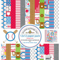 Doodlebug Design - Home Run Collection - 12 x 12 Paper Pack
