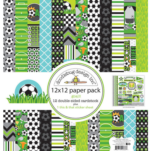 Doodlebug Design - Goal Collection - 12 x 12 Paper Pack