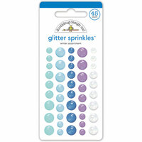 Doodlebug Design - Polar Pals Collection - Glitter Sprinkles - Self Adhesive Enamel Dots - Winter Assortment
