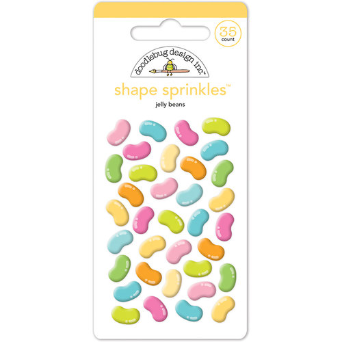Doodlebug Design - Bunnyville Collection - Sprinkles - Self Adhesive Enamel Shapes - Jelly Beans