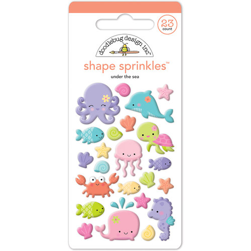 Doodlebug Design - Under the Sea Collection - Sprinkles - Self Adhesive Enamel Shapes