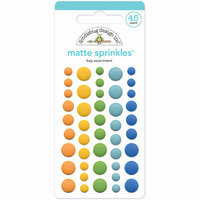 Doodlebug Design - Anchors Aweigh Collection - Matte Sprinkles - Self Adhesive Enamel Dots - Boy Assortment