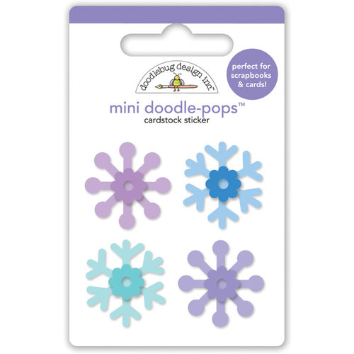 Doodlebug Design - Polar Pals Collection - Doodle-Pops - 3 Dimensional Cardstock Stickers - Frosty Flurry Mini