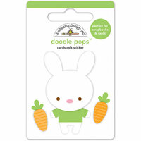 Doodlebug Design - Bunnyville Collection - Doodle-Pops - 3 Dimensional Cardstock Stickers - Mr Bunny