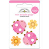 Doodlebug Design - Spring Garden Collection - Doodle-Pops - 3 Dimensional Cardstock Stickers - Little Ladybugs Mini