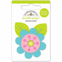 Doodlebug Design - Spring Garden Collection - Doodle-Pops - 3 Dimensional Cardstock Stickers - Spring Flower