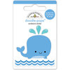 Doodlebug Design - Anchors Aweigh Collection - Doodle-Pops - 3 Dimensional Cardstock Stickers - Wally Whale