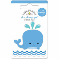 Doodlebug Design - Anchors Aweigh Collection - Doodle-Pops - 3 Dimensional Cardstock Stickers - Wally Whale