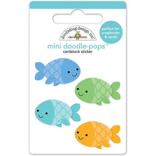 Doodlebug Design - Anchors Aweigh Collection - Doodle-Pops - 3 Dimensional Cardstock Stickers - Minnows Mini