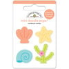 Doodlebug Design - Under the Sea Collection - Doodle-Pops - 3 Dimensional Cardstock Stickers - Sweet Seashells Mini