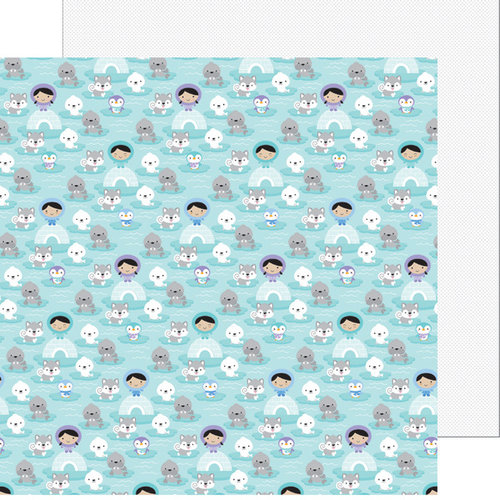 Doodlebug Design - Polar Pals Collection - 12 x 12 Double Sided Paper - Floating Friends